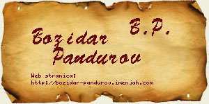 Božidar Pandurov vizit kartica